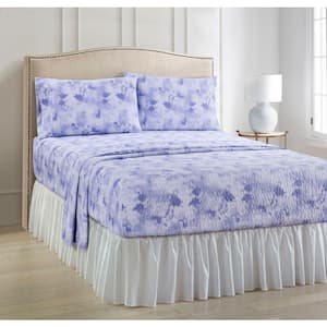 30 Drop Dust Ruffle Quilted Bed Spread with Pillow sham 800 TC