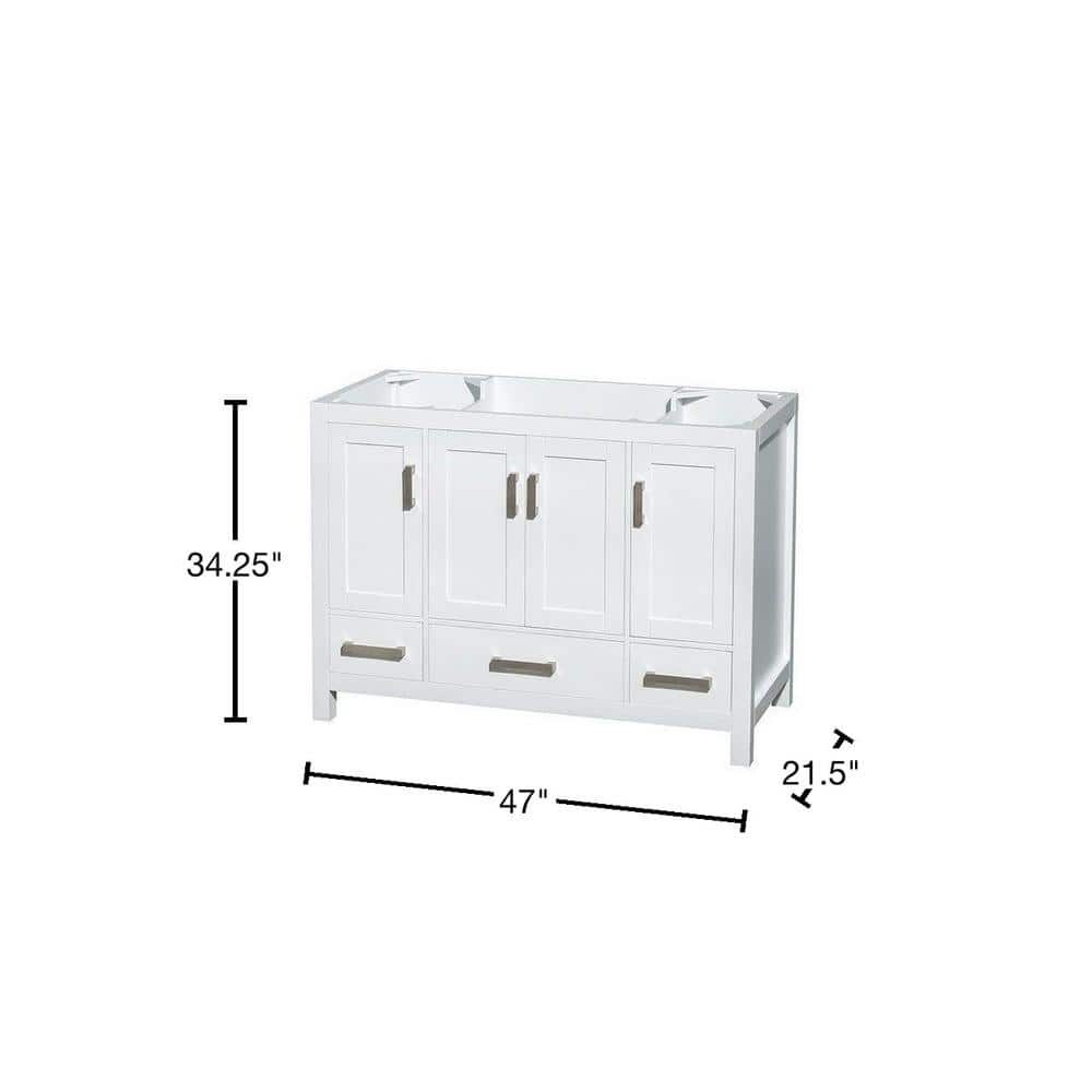Sheffield White Freestanding Single Bathroom Vanity