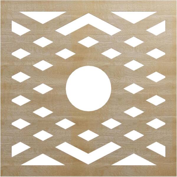 Ekena Millwork 0.25 in. x 38 in. x 38 in. Wood Medallion Moulding
