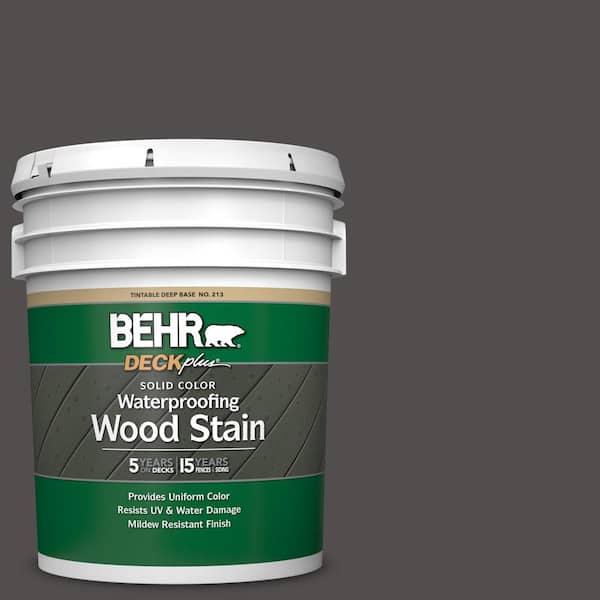5 gal. #790F-7 Dark Cavern Solid Color Waterproofing Exterior Wood Stain