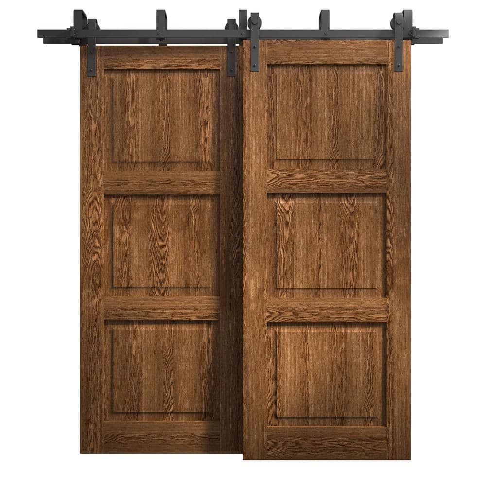 36 in. x 96 in. Cognac Oak Color Solid Wood Barn Door Slab With Hardware price history on PriceWatchPro