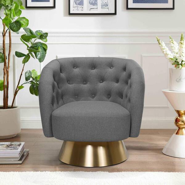 button back chair grey