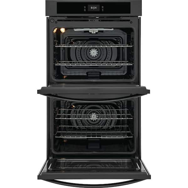 30 in. Double Electric Wall Oven with Convection in Black