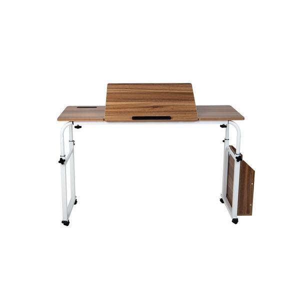 Mind Reader 43 in. Rectangular Brown Standing Desk with Height Adjustable Feature