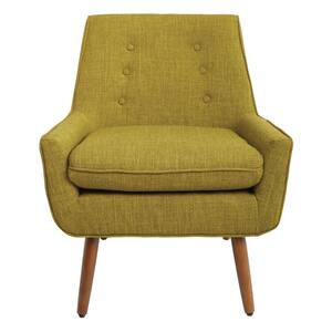 Rhodes Green Fabric Chair with Coffee Legs