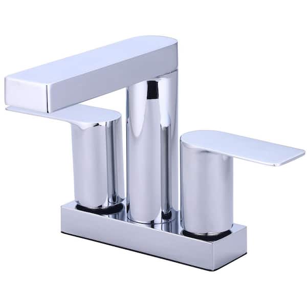 L-7505 4 in. Centerset 2 Handle Bathroom Sink Faucet in Chrome