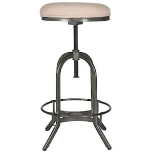 Wildomar 25 in. Burnt Oak Cushioned Bar Stool