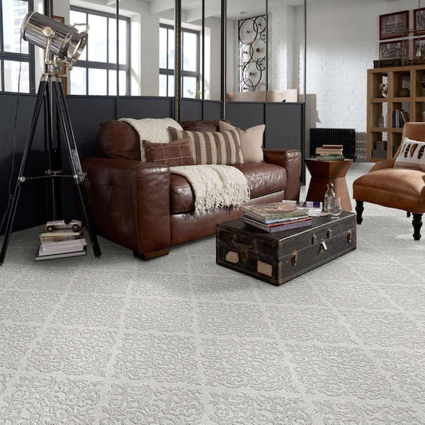 Copenhagen - Atmospheric - Beige 42.1 oz. Nylon Pattern Installed Carpet