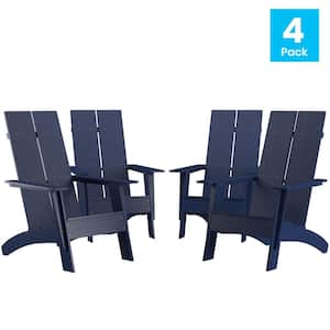 Navy All-Weather Polystyrene Adirondack Chair Set of 4