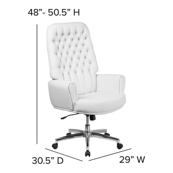 男女兼用 Scranton Co Swivel in White＿並行輸入品 Office Leather Faux Chair with  Cushion 椅子用クッション、パッド