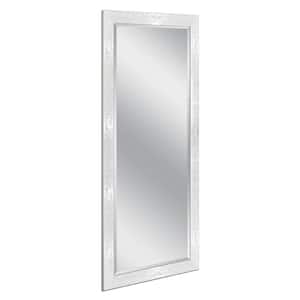 30 in. W x 64 in. H Framed Rectangular Beveled Edge Bathroom Vanity Mirror in Chrome, white