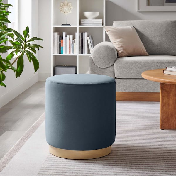 MODWAY Tilden 16 in. Cadet Blue Natural Performance Velvet