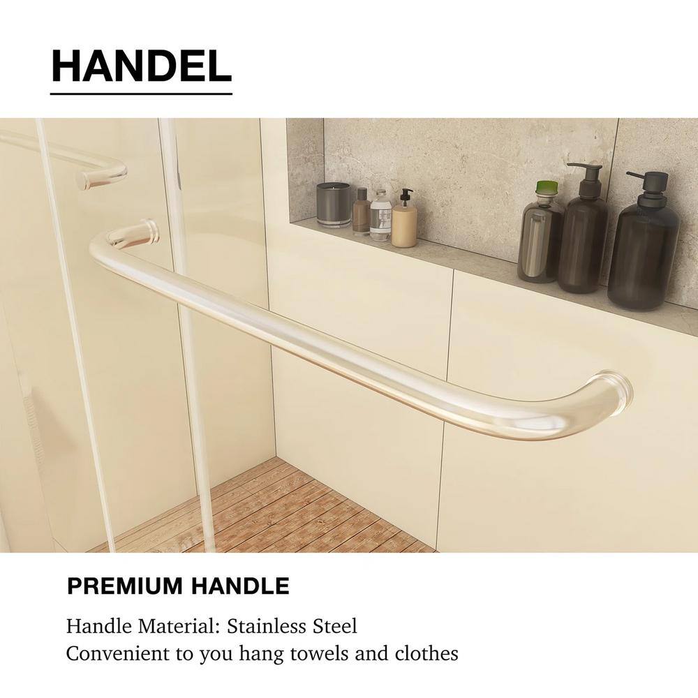 Matte Black Frameless Sliding Shower Door with Clear Glass