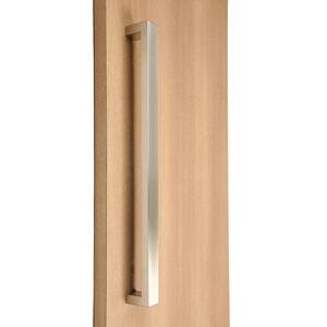 32 in. Rectangular Style 1.5 in. x 1 in. Brushed Satin Stainless Steel Door Pull Handle Set for Easy Installation