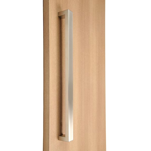 STRONGAR 36 in. Rectangular Style 1.5 in. x 1 in. Brushed Satin Stainless Steel Door Pull Handle Set for Easy Installation