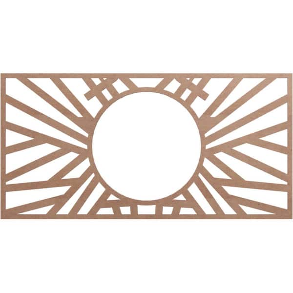 Ekena Millwork 28 in. x 10.125 in. x 0.25 in. Wood Medallion Moulding