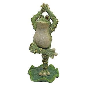 10.5 in. H Boogie Down Dancing Hands Up Frog Statues