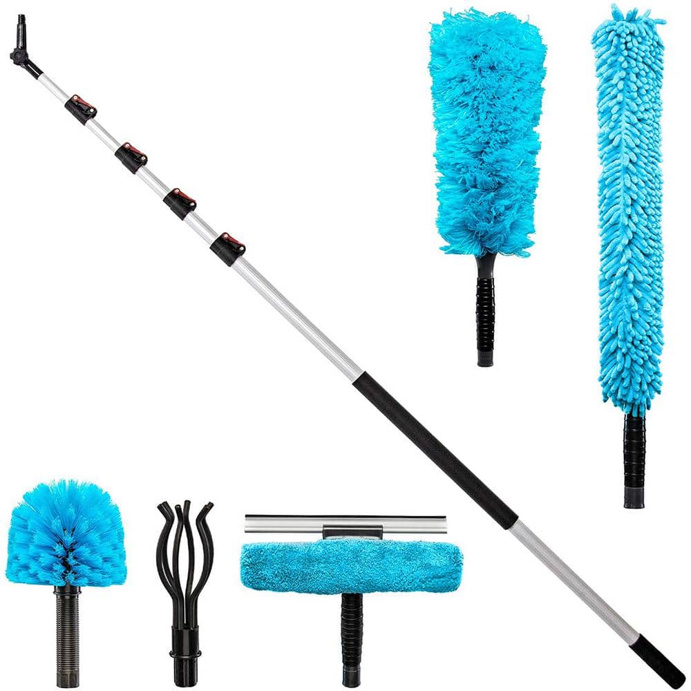 Jumbl Aluminum Telescopic Cleaning Kit with 24 ft. Extension Pole