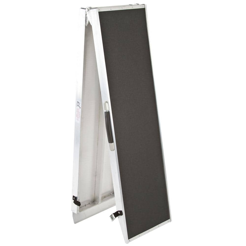 7 ft. Lightweight Folding Aluminum Pet Ramp with Grip Surface