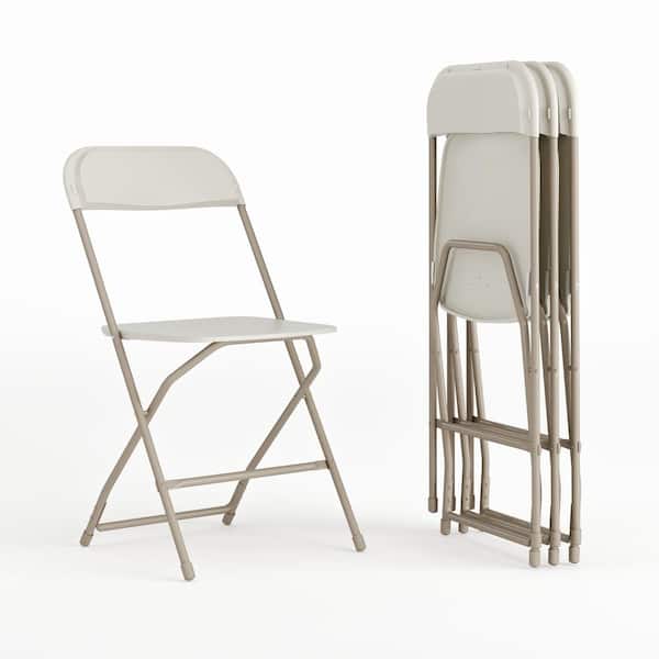 Carnegy Avenue Beige Metal Folding Chairs