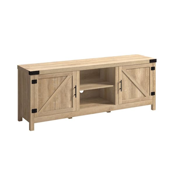 SAUDER Bridge Acre 62.008 in. Orchard Oak Engineered Wood Entertainment Center Fits TV's up to 65 in. with 2-Doors