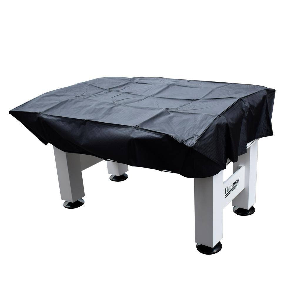 Highlander 55'' White Outdoor Foosball Table with Aluminum Rods