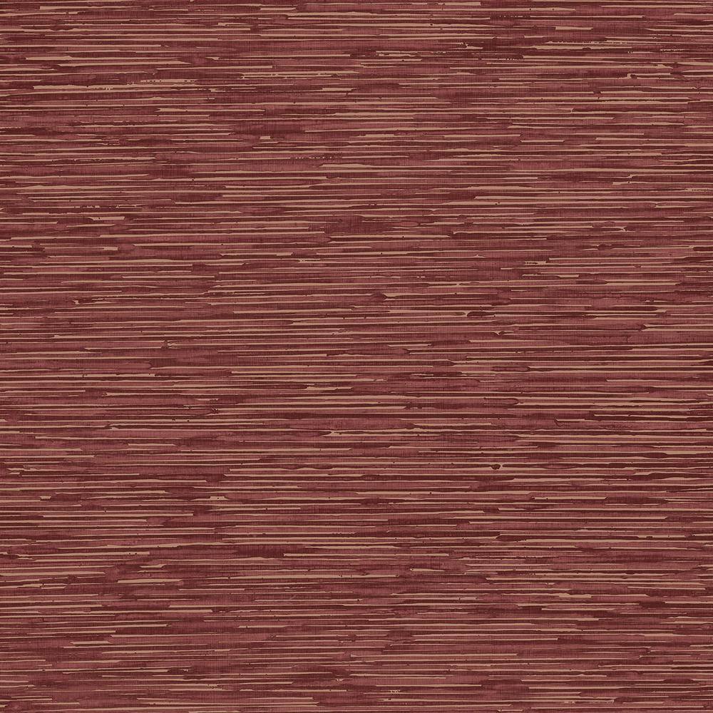 TexStyle Collection Terracotta Red Bronze Effect Horizontal Stripe Satin Fi