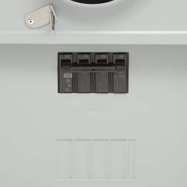 GE Meter Socket Load Center Power Mark Gold 200 Amp 4Space 8Circuit