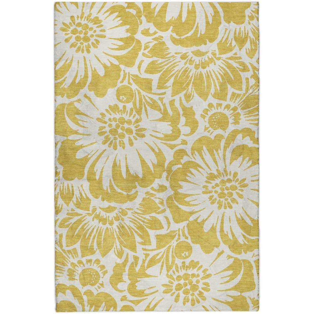 Dream Shag Premium Machine Washable Abstract ADS551 Gold 8 ft. x 10 ft. Area Rug price history on PriceWatchPro