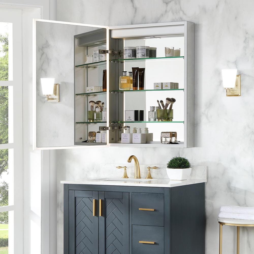 Carsoli 24" Frameless LED Lighted Bathroom Medicine Cabinet