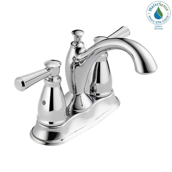 Delta Linden 4 in. Centerset 2-Handle Bathroom Faucet in Chrome