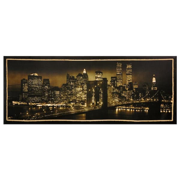 16 in. x 40 in. "New York Skyline" Canvas Wall Art