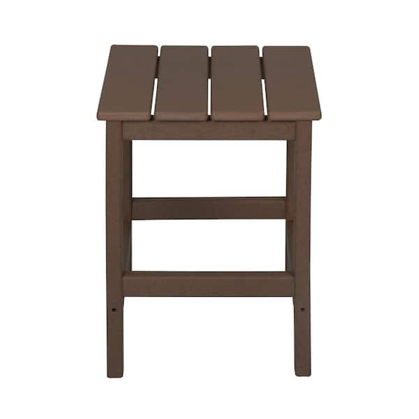 Laguna Dark Brown 3PC All Weather Fade Proof HDPE Plastic Outdoor Patio Reclining Chaise Lounge Chairs with Table Set