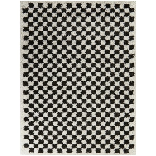 Covey Charcoal 7 ft. x 9 ft. Geometric Area Rug
