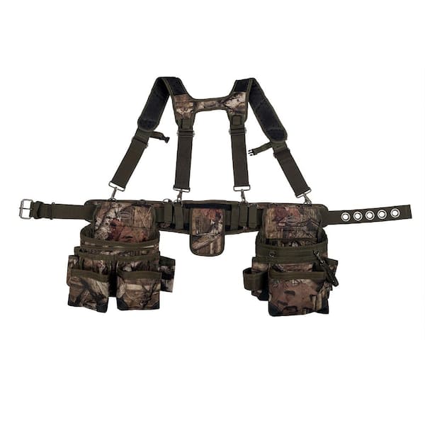 BUCKET BOSS Mossy Oak Camo Adjustable Tool Belt with Suspenders