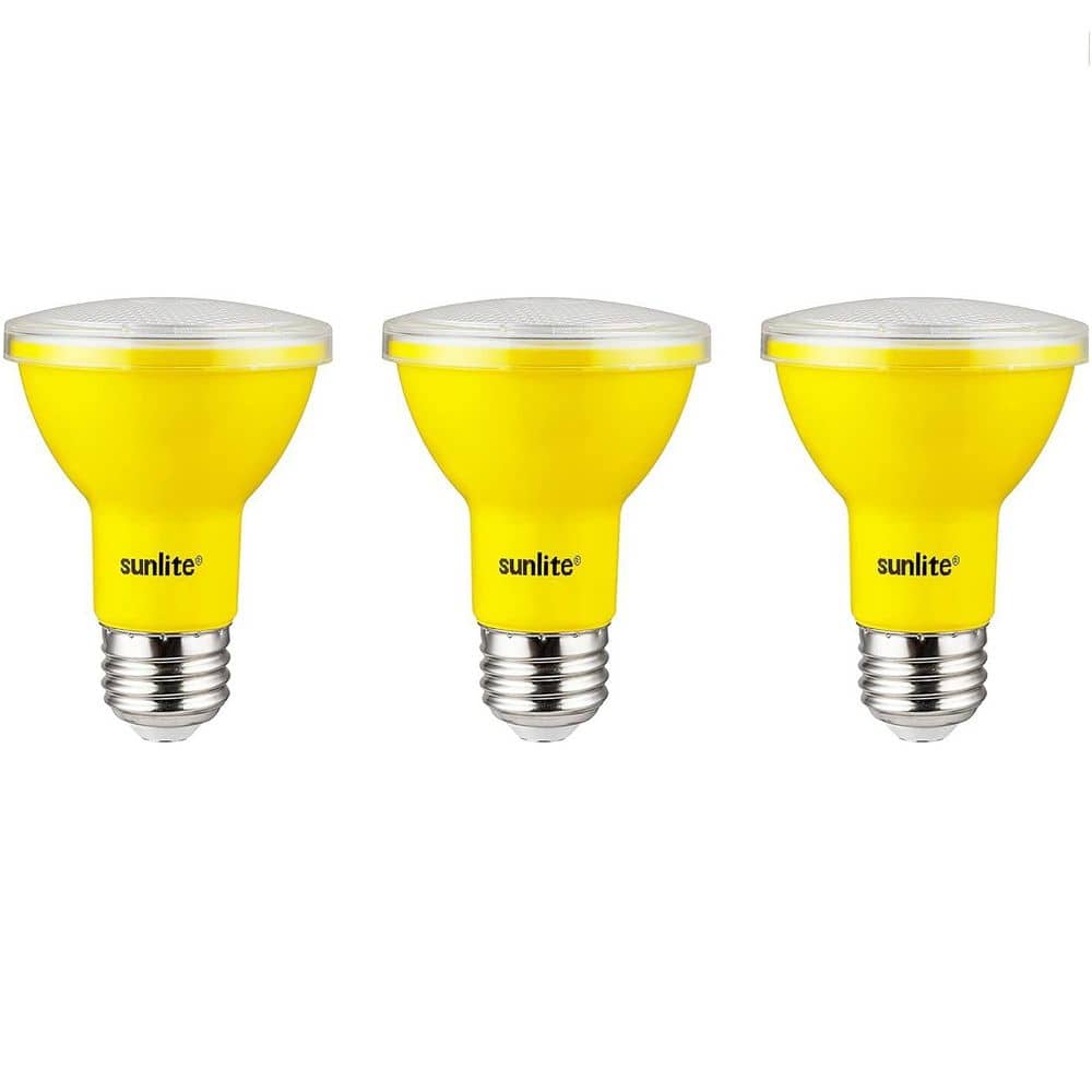 50-Watt Equivalent PAR20 Medium E26 Base, ETL Listed, Colored Recessed Floodlight LED Light Bulb in Yellow (3-Pack) price history on PriceWatchPro