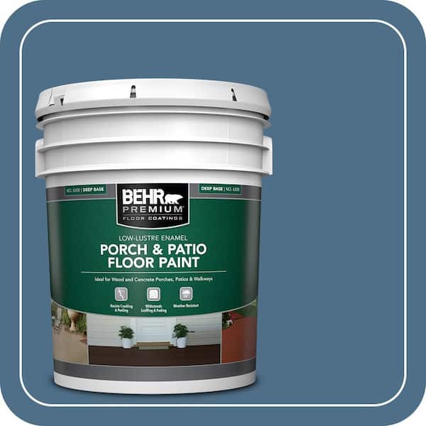 5 gal. #570D-6 Neptune Blue Low-Lustre Enamel Interior/Exterior Porch and Patio Floor Paint