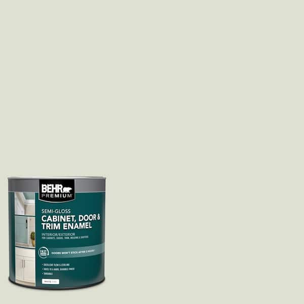 BEHR PREMIUM 1 qt. #PPU10-12 Whitened Sage Semi-Gloss Enamel Interior/Exterior Cabinet, Door & Trim Paint