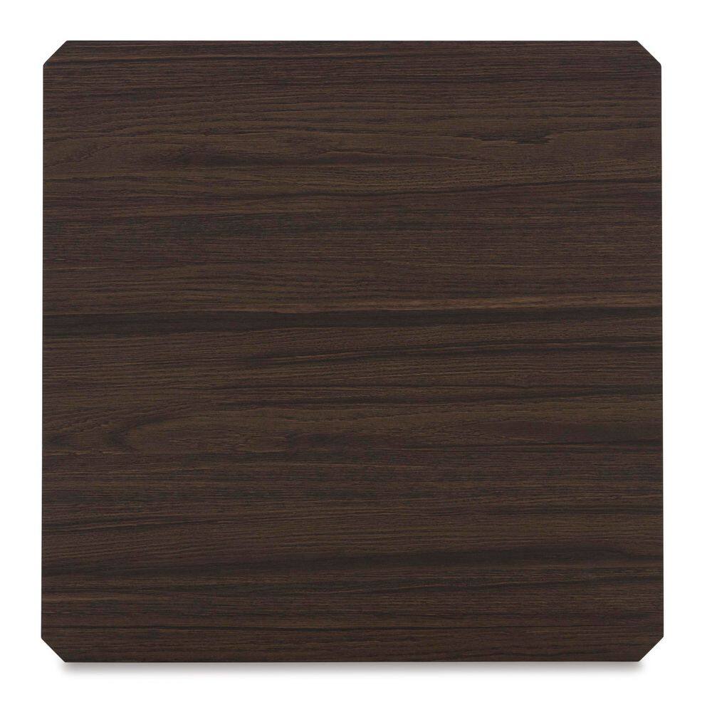 Dark Brown and Gold Rectangular Coffee and End Table Set