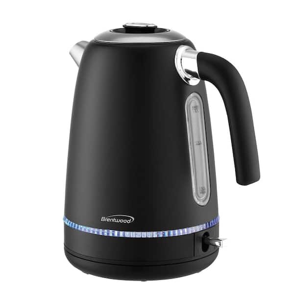 Brentwood 7-Cup Black Cordless Electric Stainless Steel Kettle