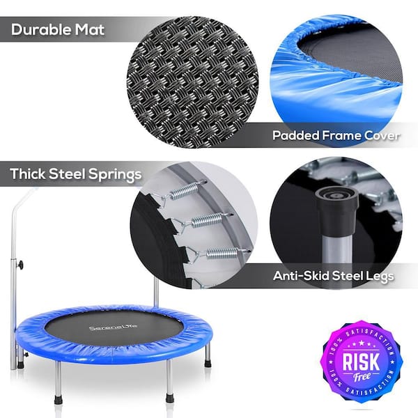SereneLife 40 in. Portable Elastic Jumping Sports Trampoline, Adult  (2-Pack) 2 x SLSPT409 - The Home Depot