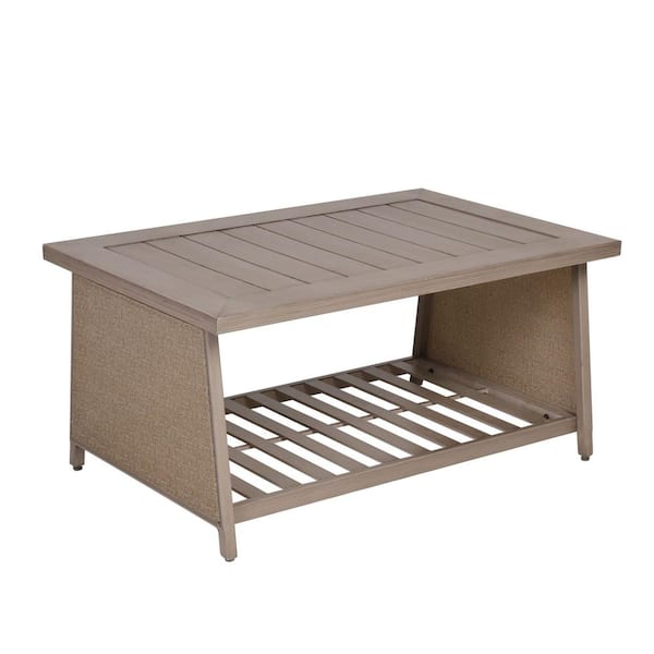 TIRAMISUBEST 41.37 in. x 25.78 in. x 19.8 in. Rectangle Aluminum Outdoor Coffee Table