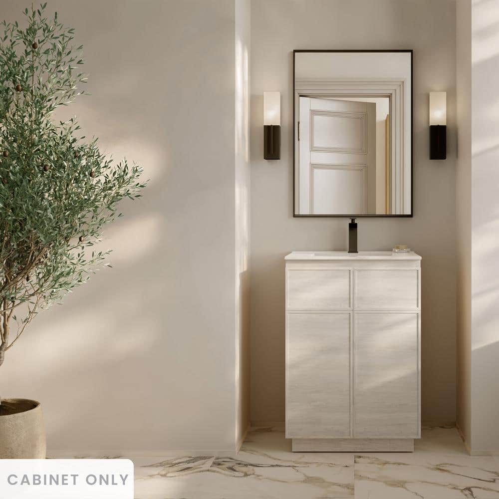 St. Tropez 24" White Oak Freestanding Bathroom Vanity Cabinet