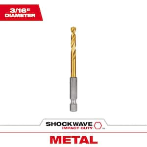 SHOCKWAVE 3/16 in. Titanium Twist Drill Bit