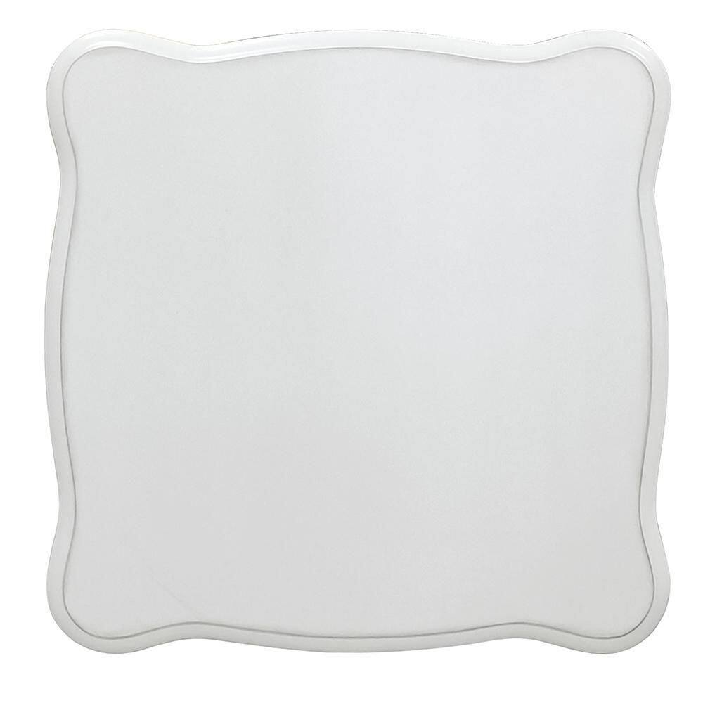 Antique Pearl Square End Table with Scrolled Legs