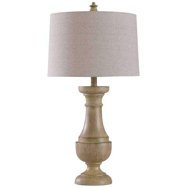StyleCraft Quail 30 in. Light Wood Table Lamp
