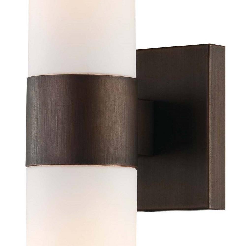 Copper Bronze Patina Outdoor Cylinder Vanity Light