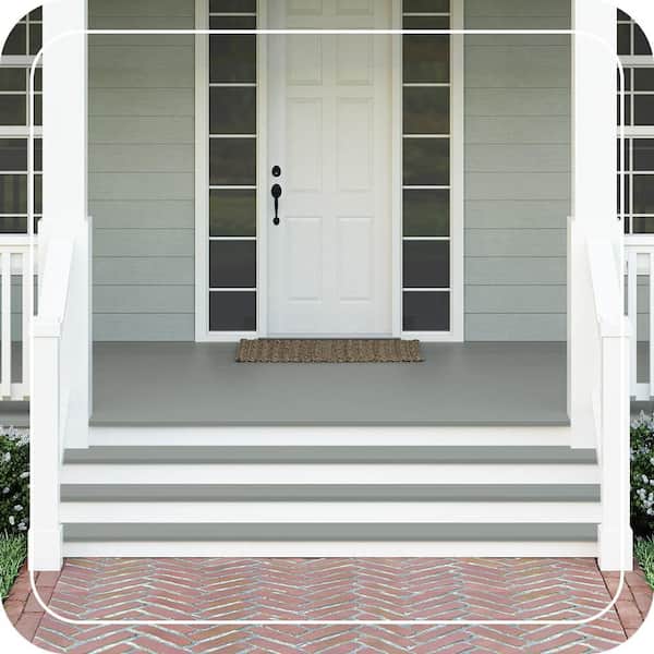 1 gal. #PPU11-16 Brampton Gray Textured Low-Lustre Enamel Interior/Exterior Porch and Patio Anti-Slip Floor Paint