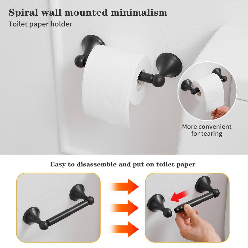 Oil-Rubbed Bronze 5-Piece Bathroom Hardware Set