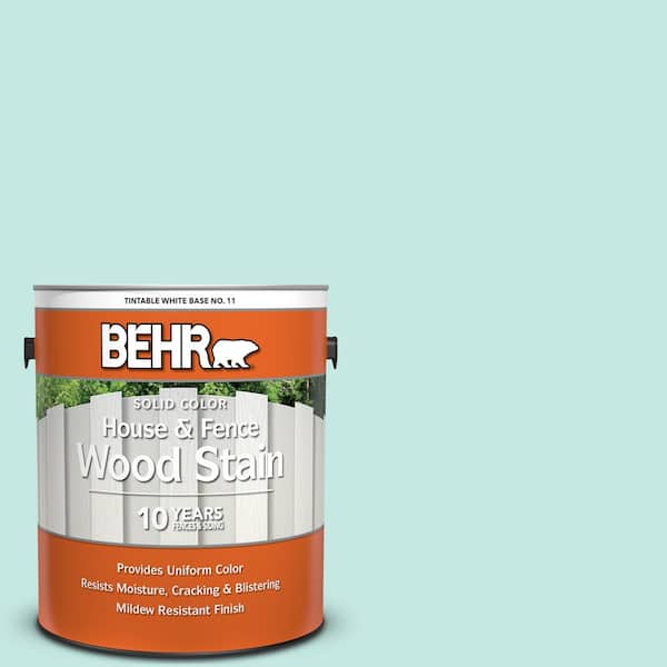 1 gal. #P440-2 Clear Aqua Solid Color House and Fence Exterior Wood Stain